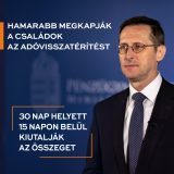 Varga Mihály: hamarabb utalják ki az szja-visszatérítést az adóbevallásban igénylőknek