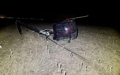 Földbe csapódott egy helikopter csütörtökön Biatorbágy határában